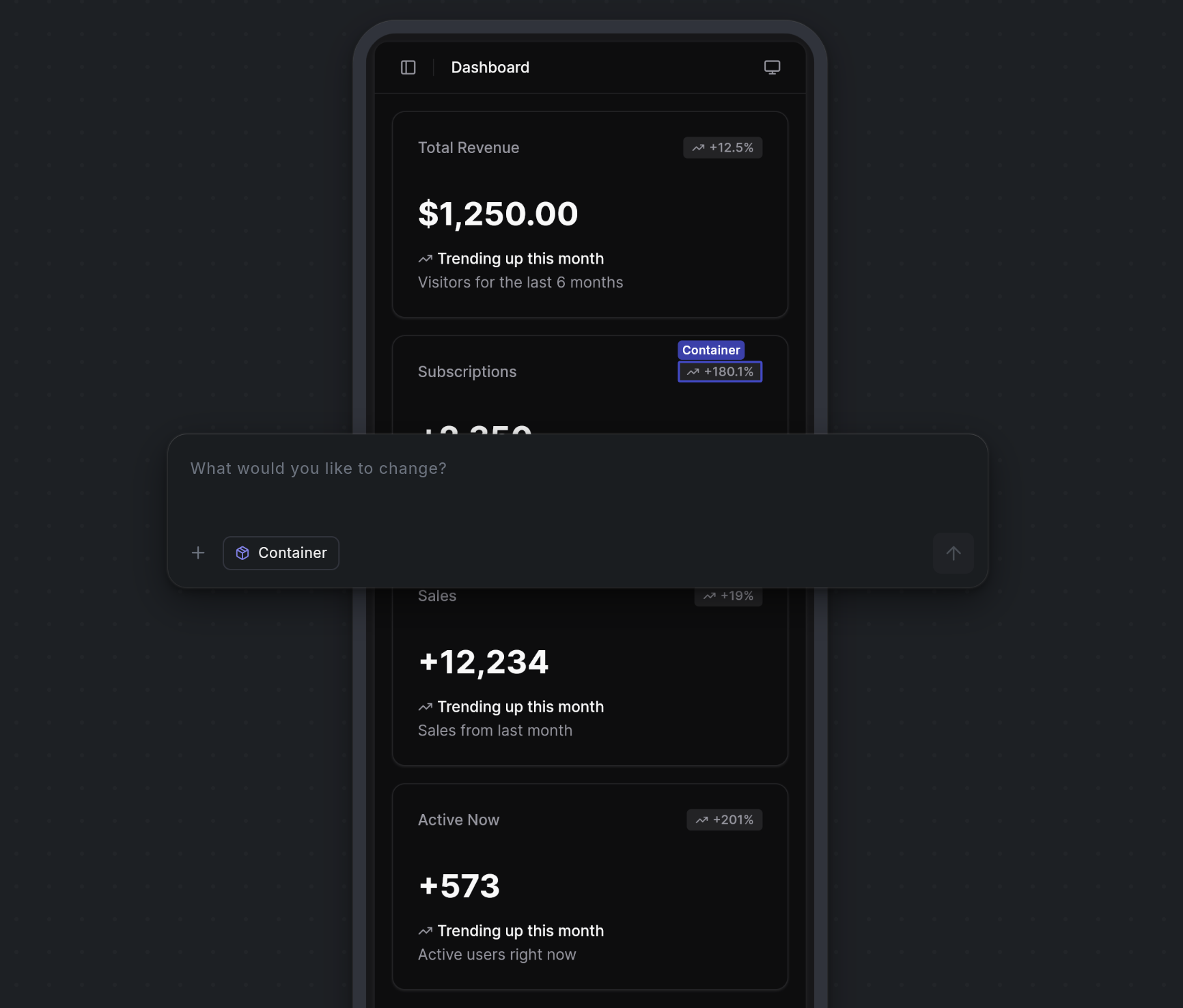 AI-Powered Development interface