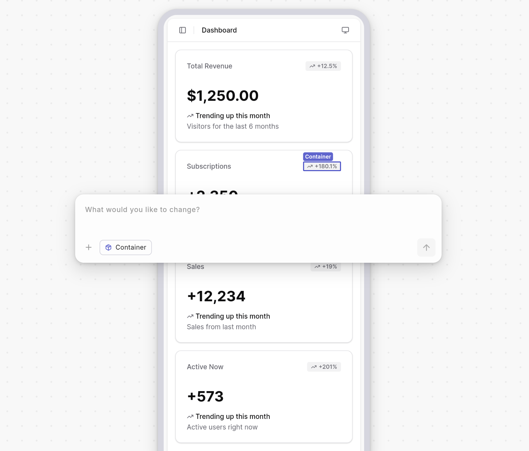 AI-Powered Development interface